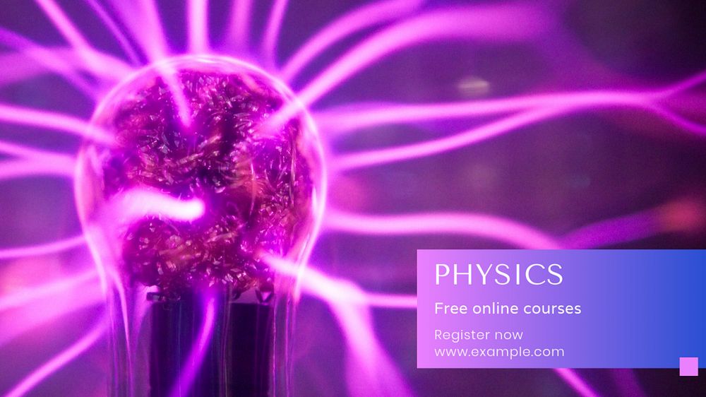 Physics class Facebook cover template, editable design