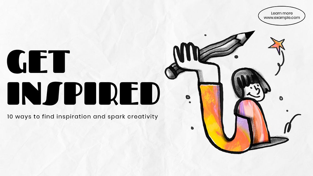 Spark creativity  blog banner template, editable text