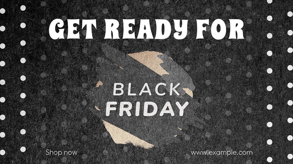 Black Friday blog banner template, editable text