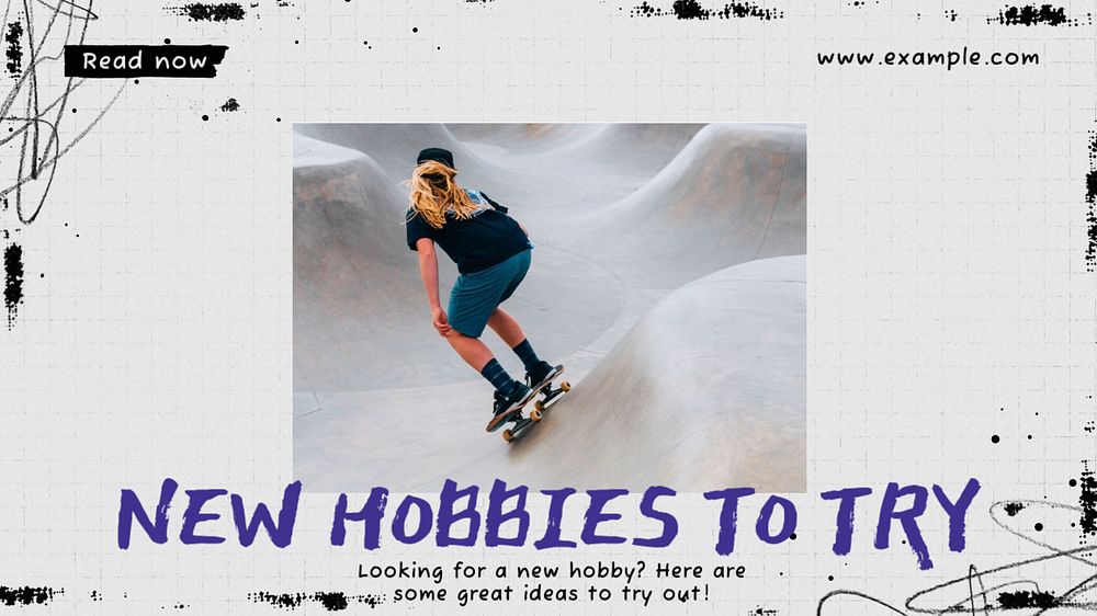 Hobbies Facebook cover template, editable design