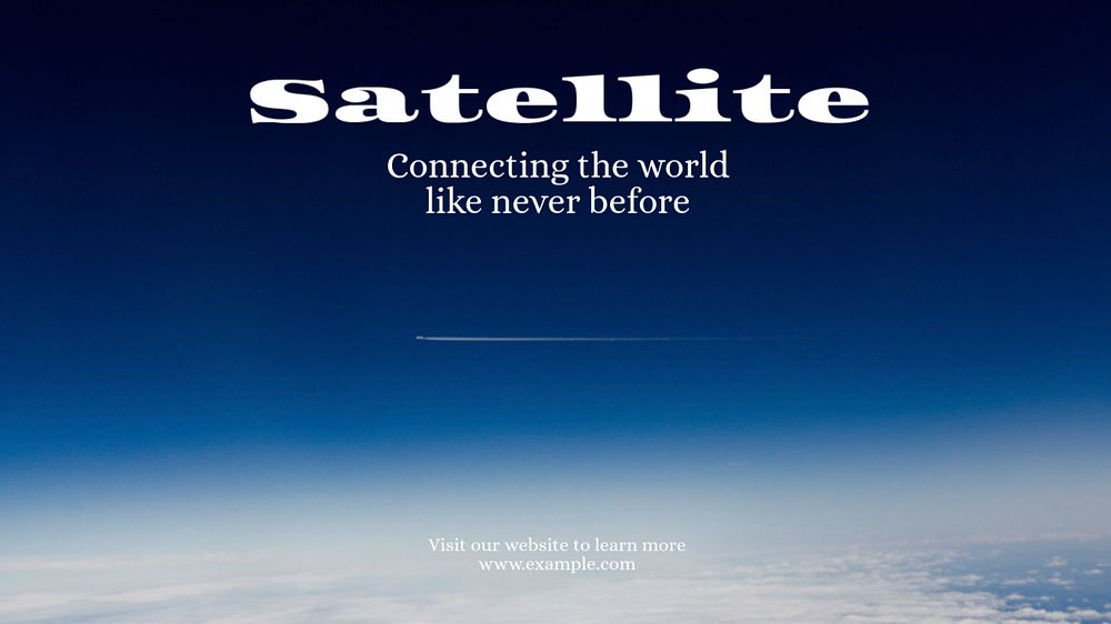 Satellite technology blog banner template, editable text