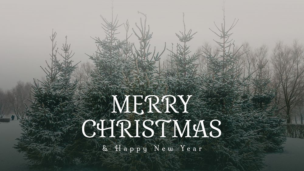 Christmas & new year blog banner template, editable text