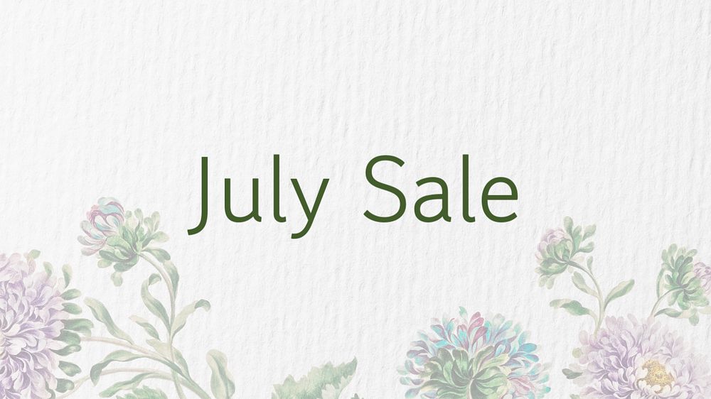 July sale blog banner template, editable text