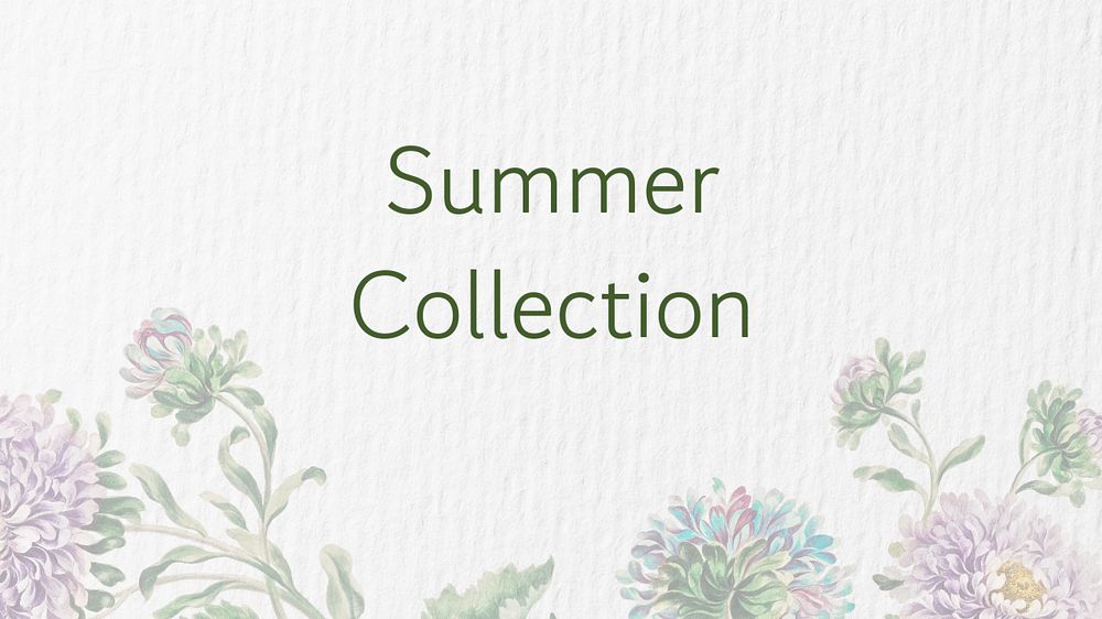 Summer collection blog banner template, editable text