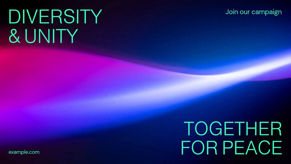 Diversity & unity blog banner template, editable text