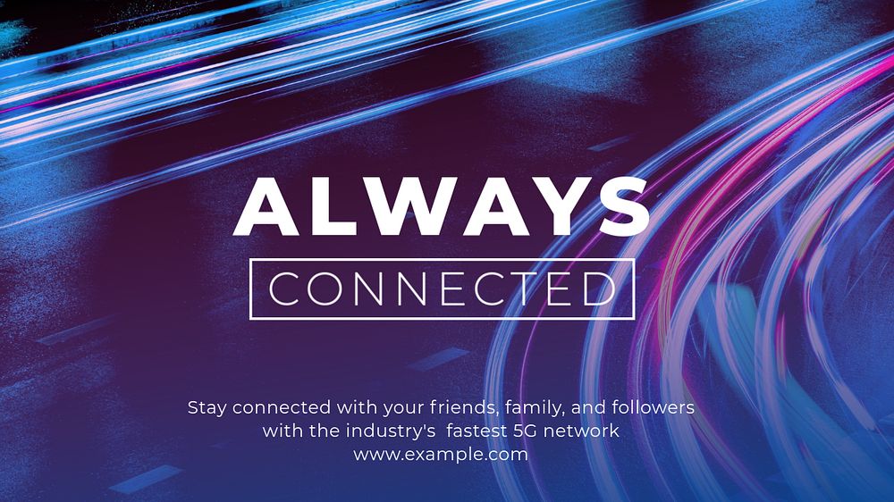 Always connected blog banner template, editable text