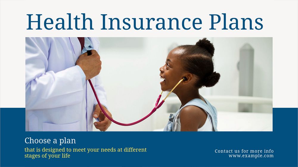 Health insurance plans  Facebook cover template, editable design