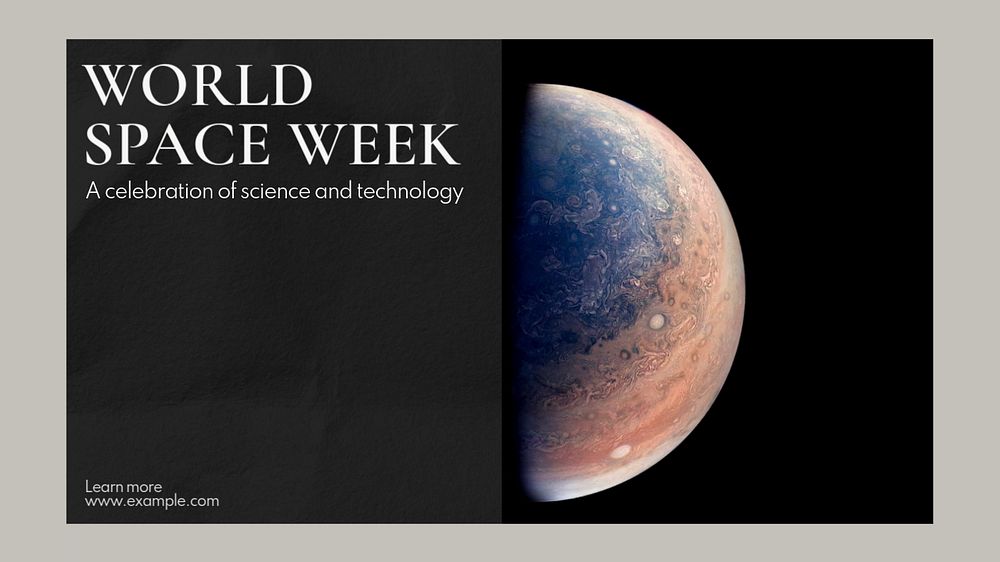 World space week  Facebook cover template, editable design