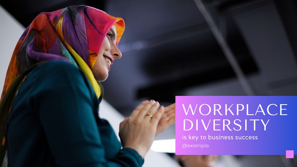 Workplace diversity blog banner template, editable text