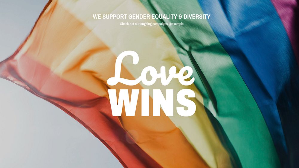 Love wins blog banner template, editable text