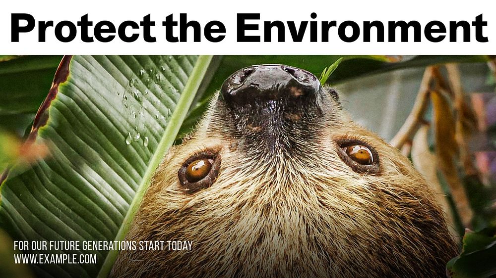 Protect the environment blog banner template, editable text