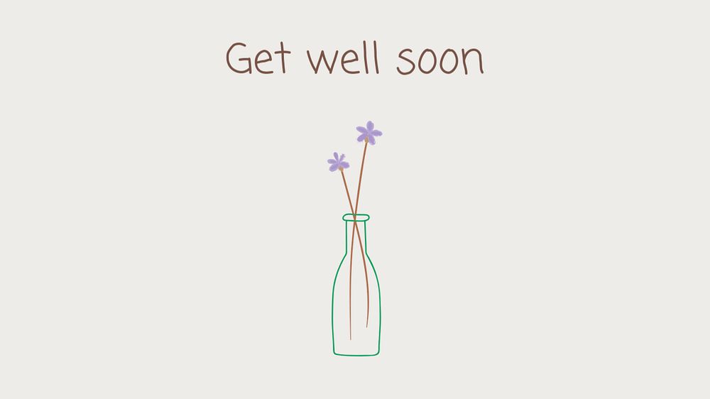 Get well soon blog banner template, editable text