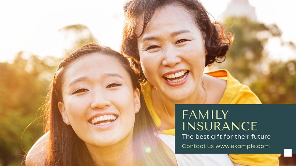 Family insurance blog banner template, editable text