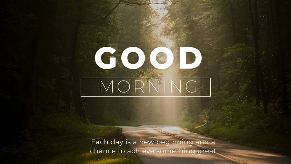 Good morning blog banner template, editable text