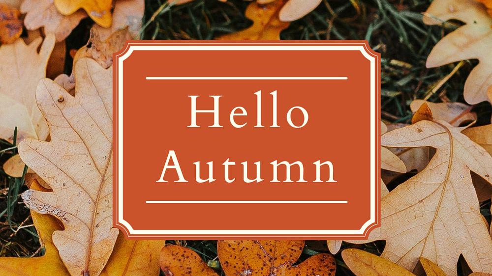 Hello Autumn Facebook cover template, editable design