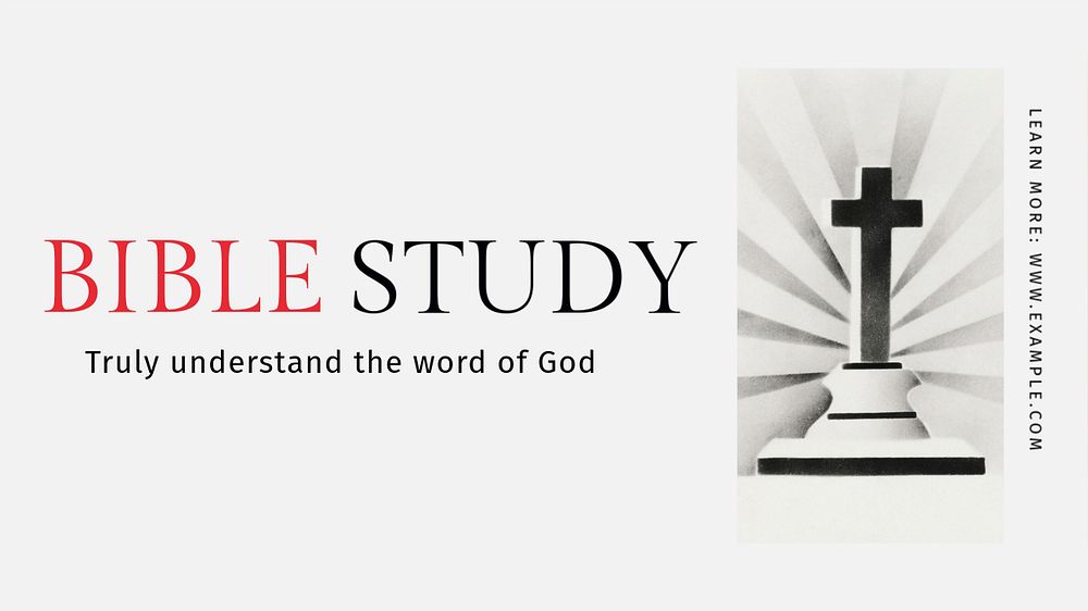 Bible study  blog banner template, editable text