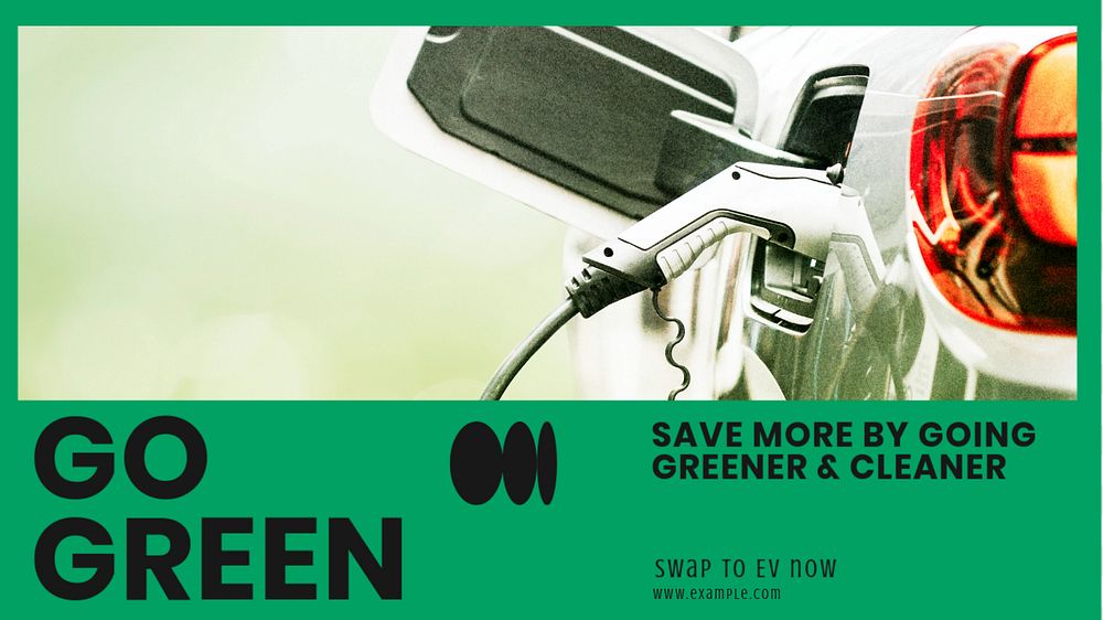 Go green Facebook cover template, editable design