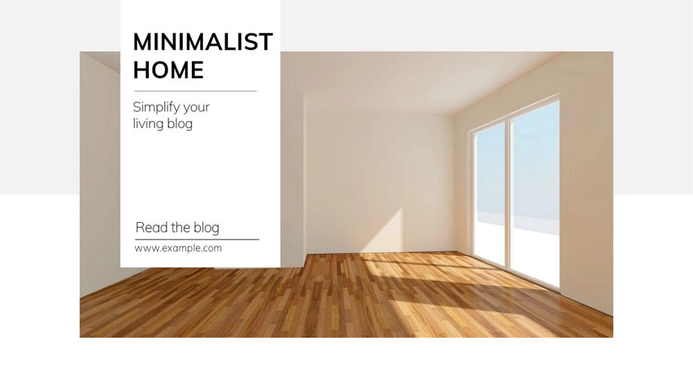 Minimalist home decor  Facebook cover template, editable design