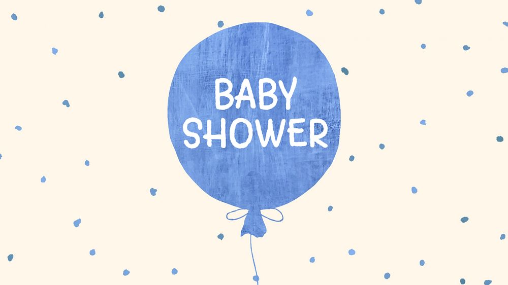 Baby shower blog banner template, editable text