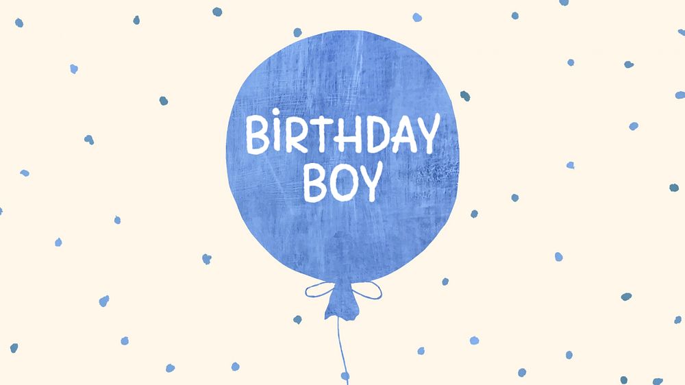 Birthday boy blog banner template, editable text