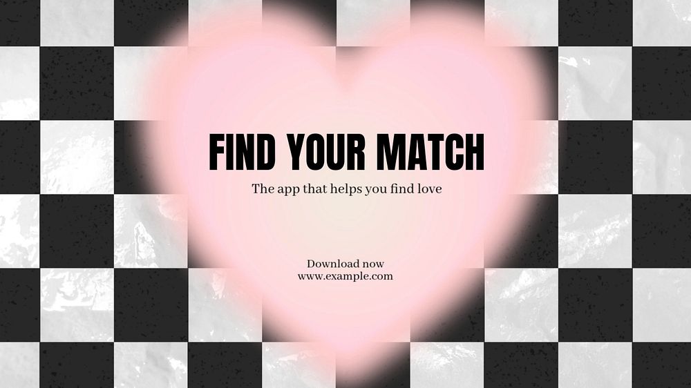 Dating app blog banner template, editable text