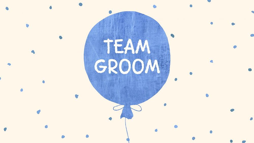 Team groom blog banner template, editable text