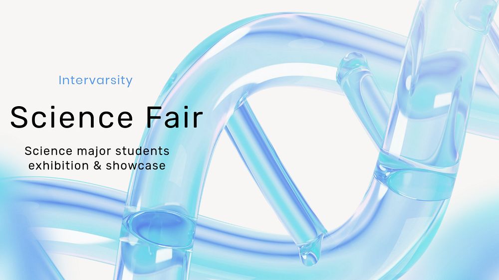 Science fair  blog banner template, editable text