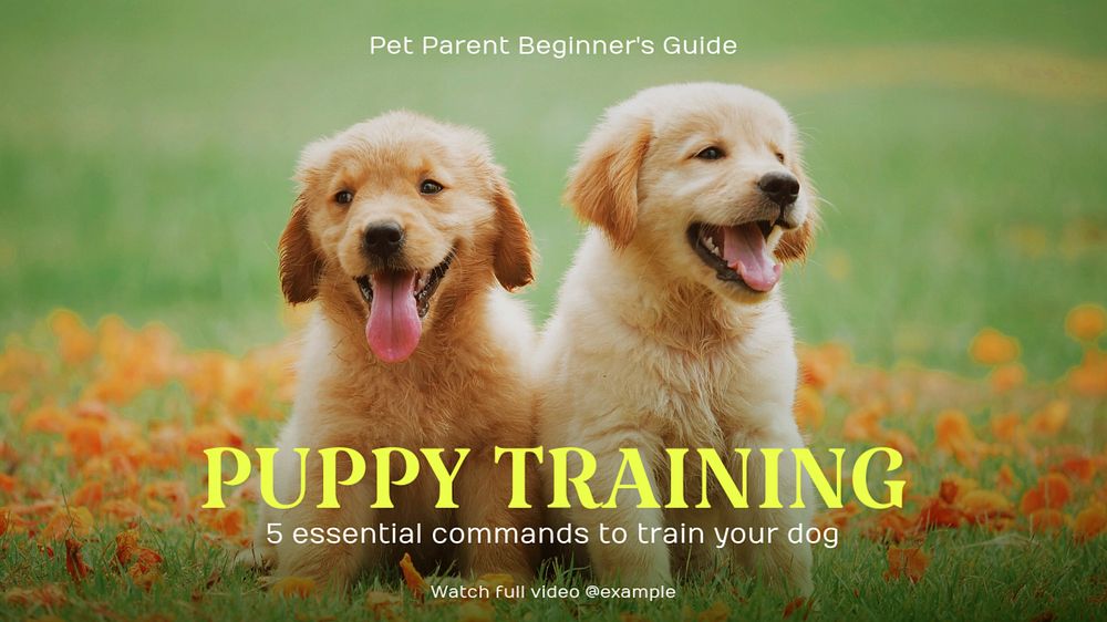 Dog training blog banner template, editable text