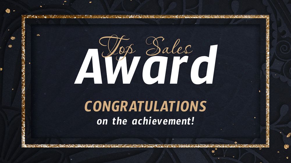 Top sales awards blog banner template, editable text