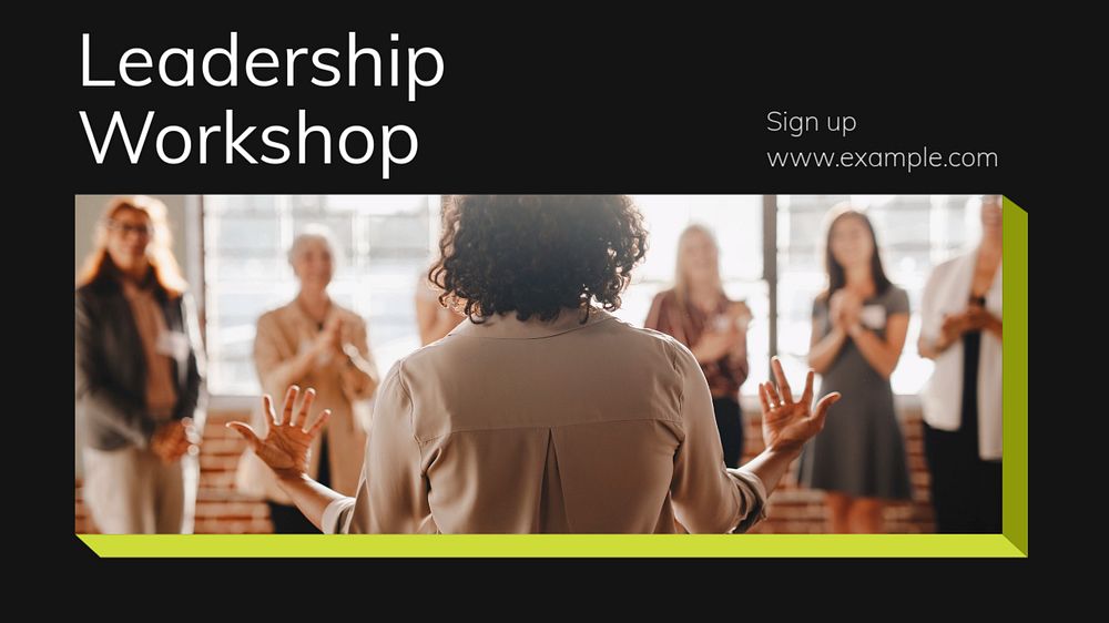 Leadership workshop Facebook cover template, editable design