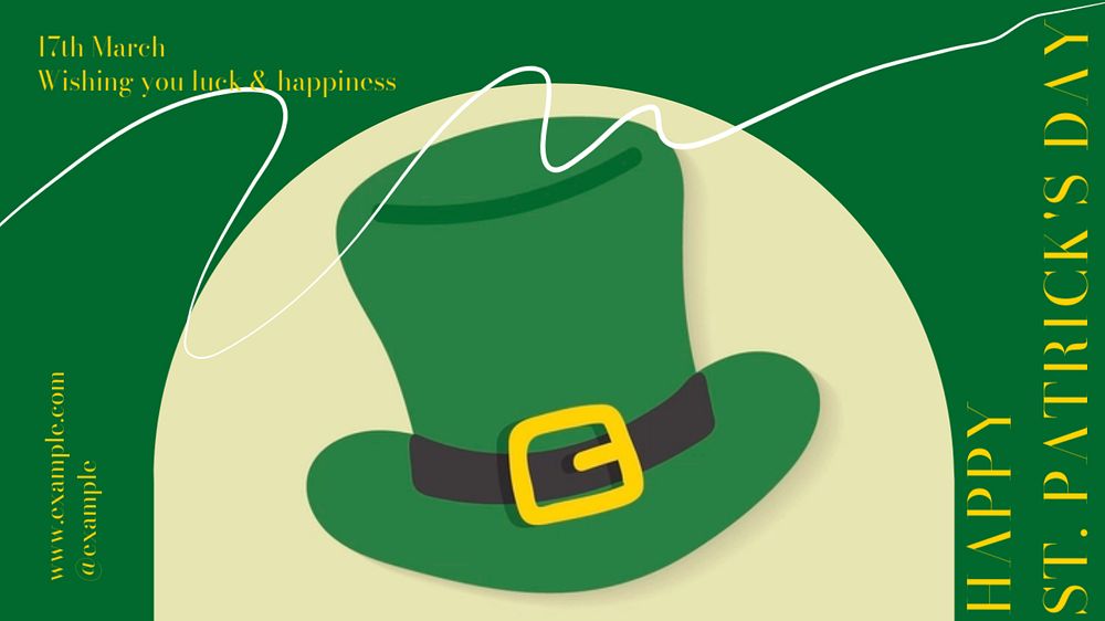 Saint Patrick's day blog banner template, editable text