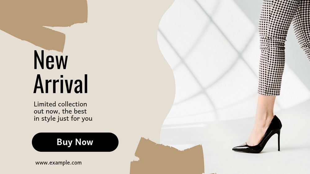 New arrival blog banner template, editable text