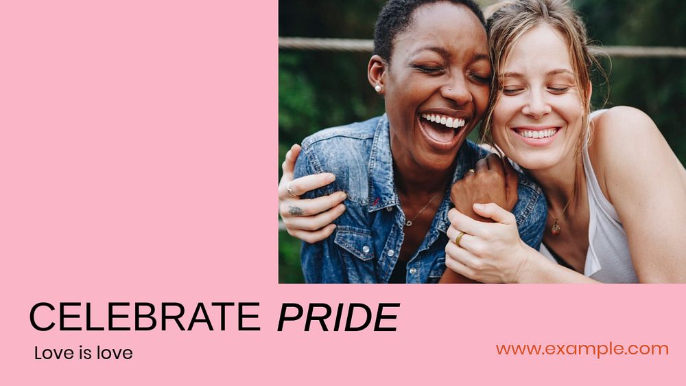 Pride month blog banner template, editable text