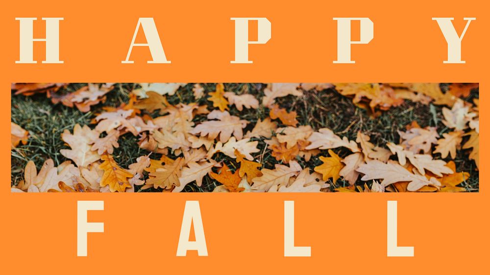 Happy fall Facebook cover template, editable design