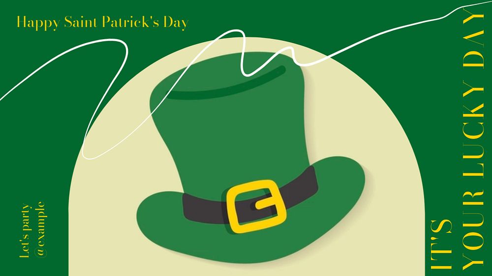 Saint Patrick's day Facebook cover template, editable design