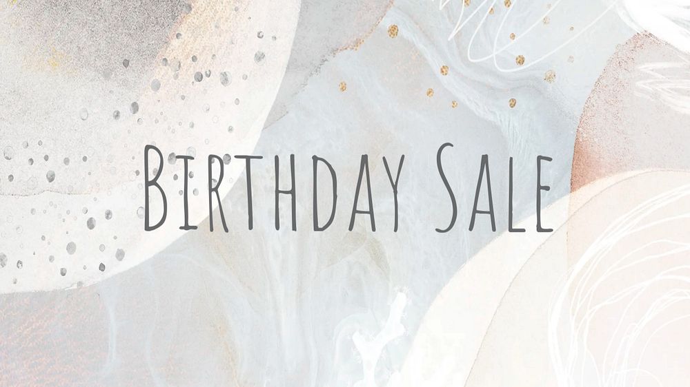 Birthday sale blog banner template, editable text