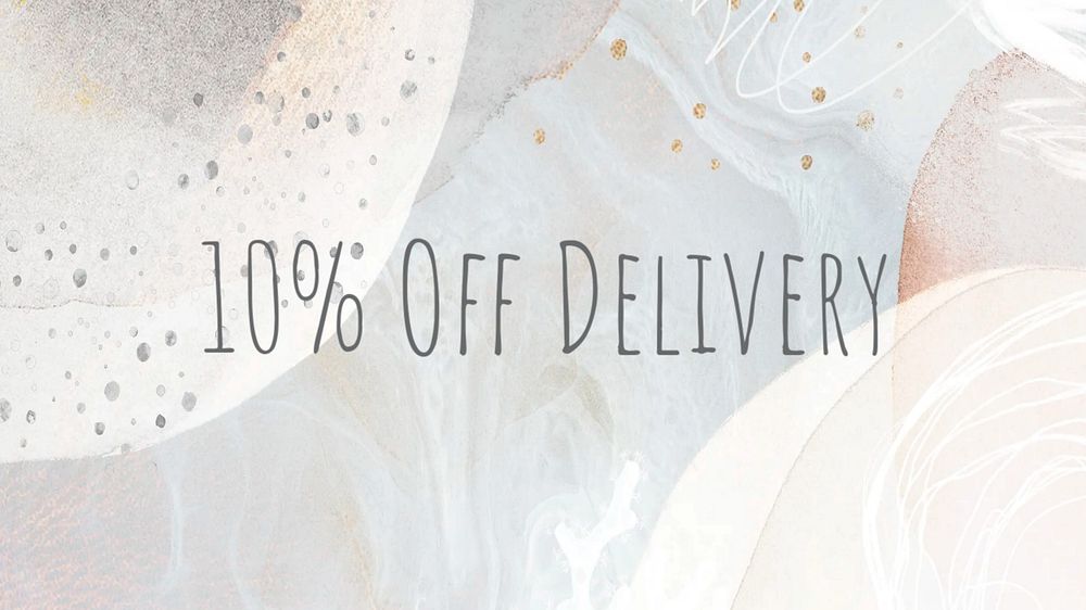 Delivery Discount blog banner template, editable text