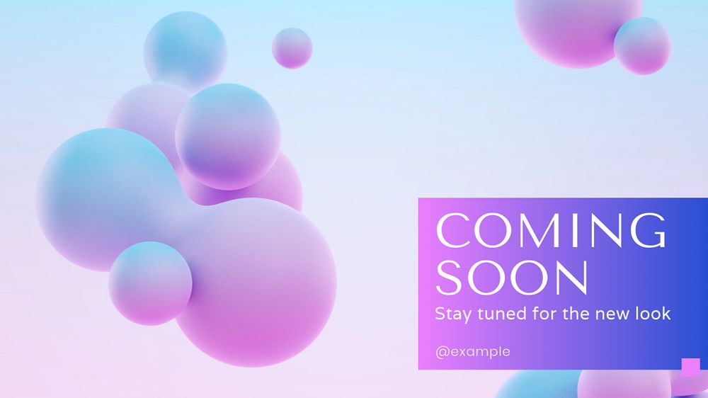 Coming soon  blog banner template, editable text