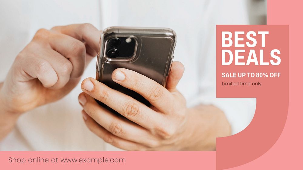 Best deals blog banner template, editable text