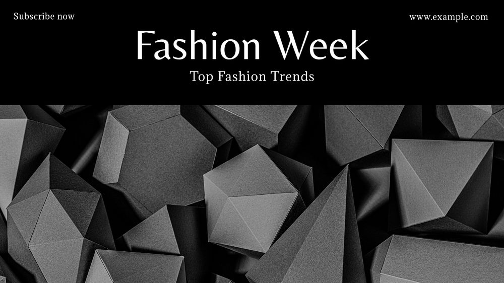 Fashion week Facebook cover template, editable design