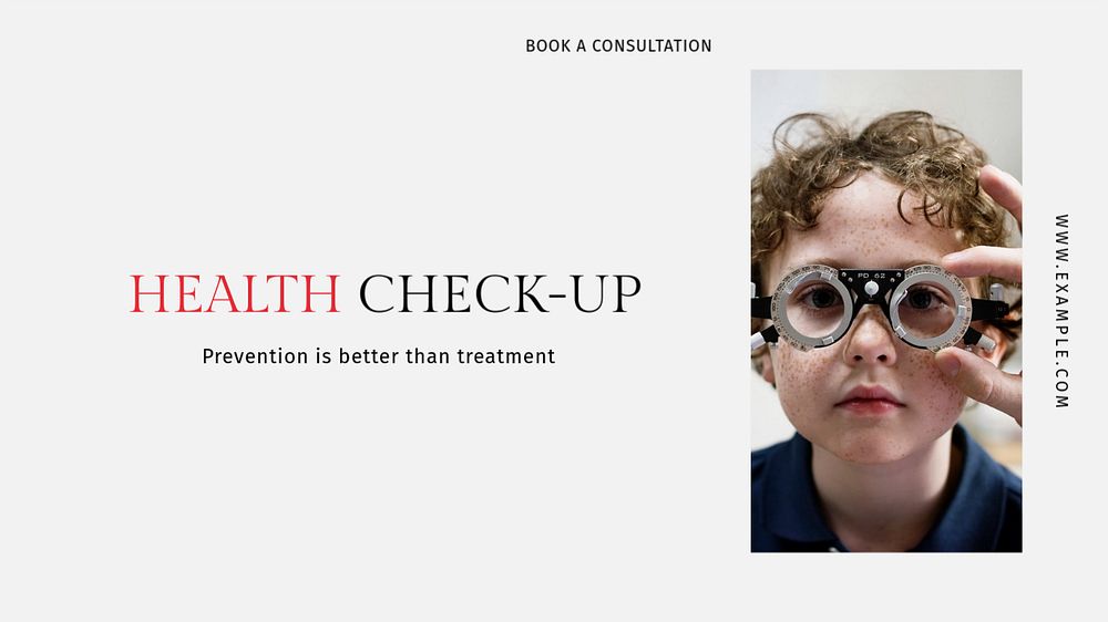 Health check-up Facebook cover template, editable design