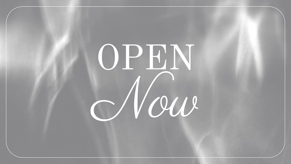 Open now blog banner template, editable text