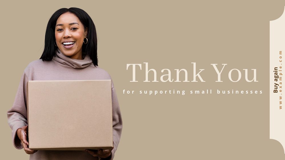 Thank you  blog banner template, editable text