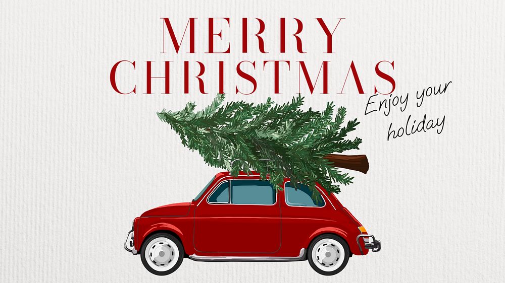 Merry Christmas  blog banner template, editable text