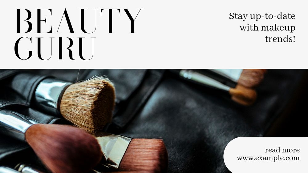 Beauty guru Facebook cover template, editable design