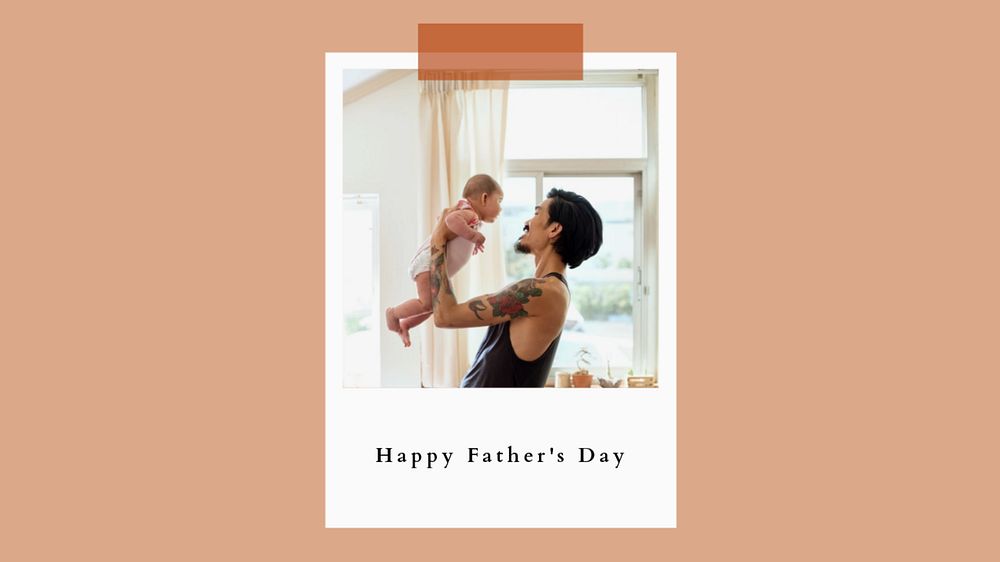 Father's day  blog banner template, editable text