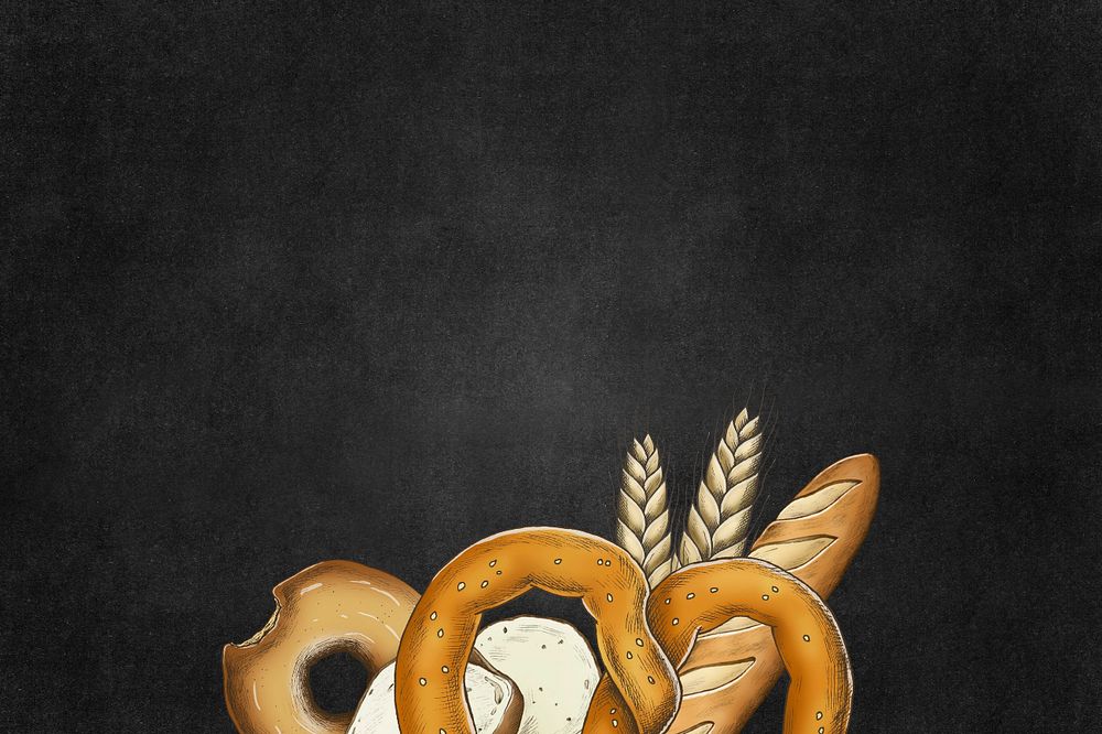 Bread border editable black background