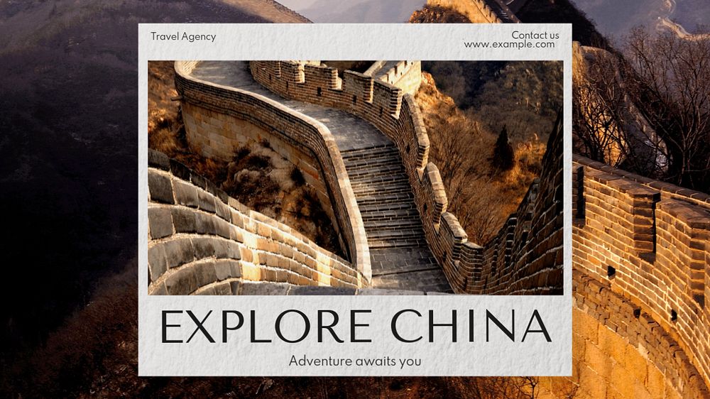 Explore Asia blog banner template, editable text