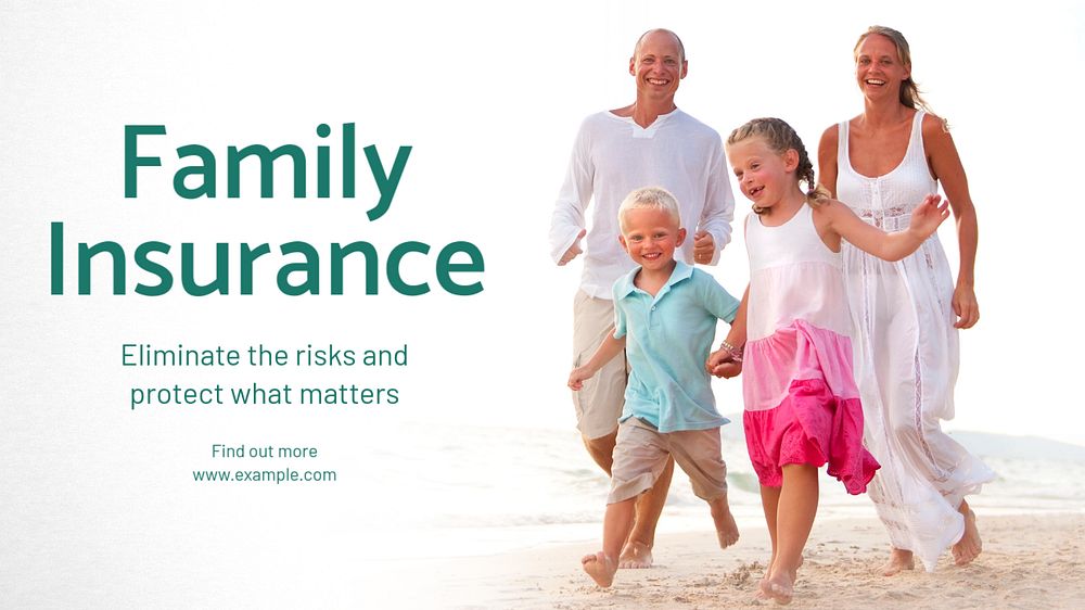 Family insurance blog banner template, editable text