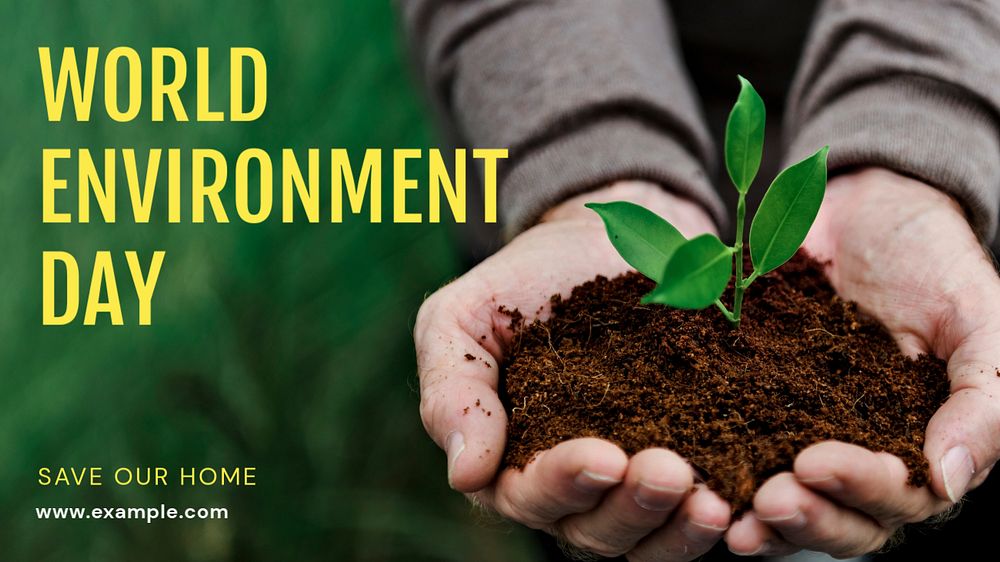 World environment day blog banner template, editable text